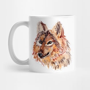 King Wolf Watercolor Mug